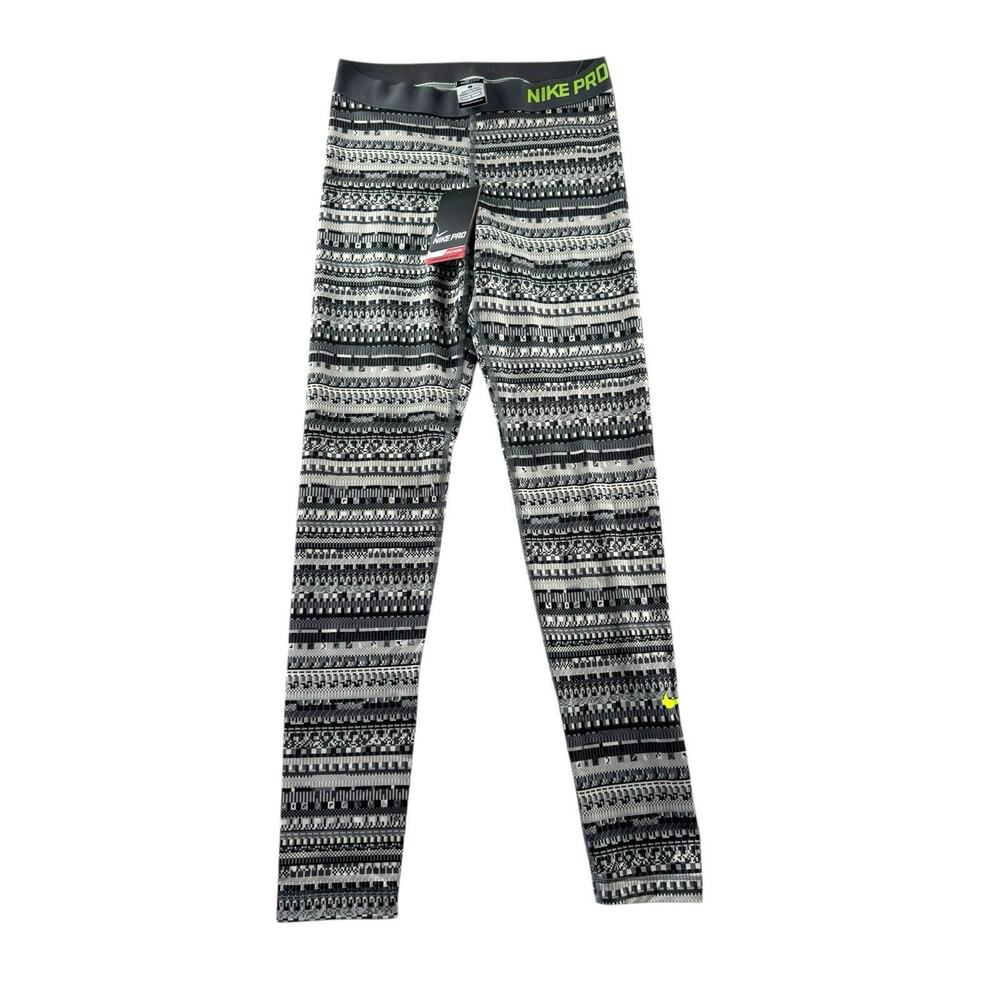 Nike Pro Hyperwarm Leggings Womens Large Dri-FIT Patterned Thermal Pants NWT - Picture 2 of 14